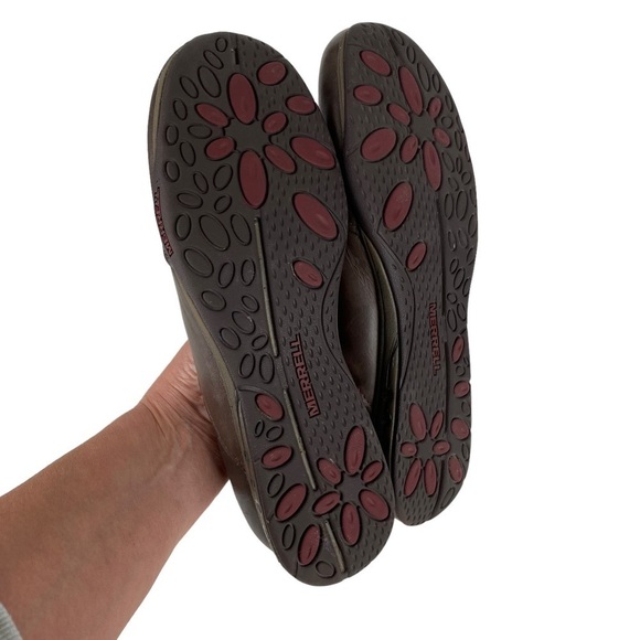 Merrell Leather Loafers Clogs Slip On Comfort Shoes Brown Expresso Women’s US 9 - Picture 9 of 11